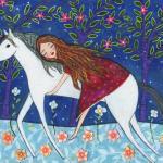 Small Art Block Print Horse..