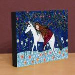 Small Art Block Print Horse..