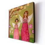 Large Wood Block Print Sist..