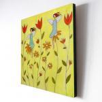 Large Wood Block Print Flow..