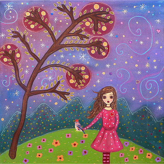 Art Print - Lila and the Bird